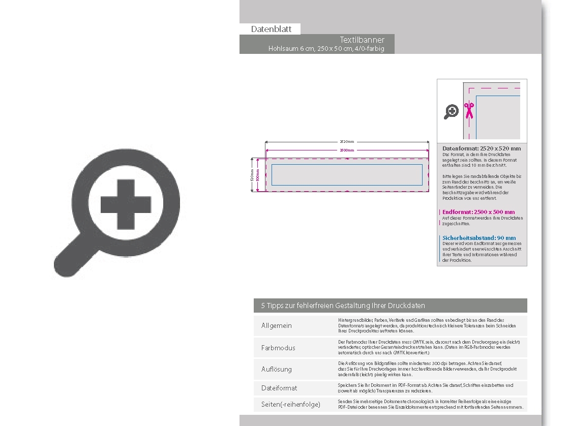 Product Bild hochwertige_stoff-banner_250_x_50_cm__4_0-farbig_bedruckt__hohlsaum_links_und_rechts_(durchmesser_hohlsaum_6_0_cm)